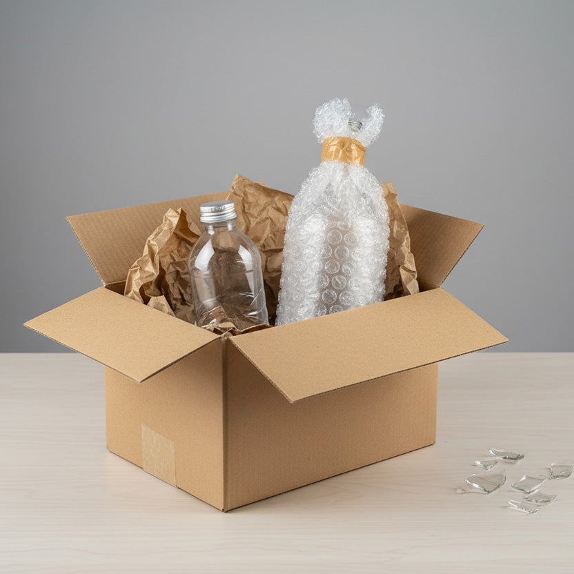PET plastic versus glass bottles for  deuterium-depleted water packaging comparison